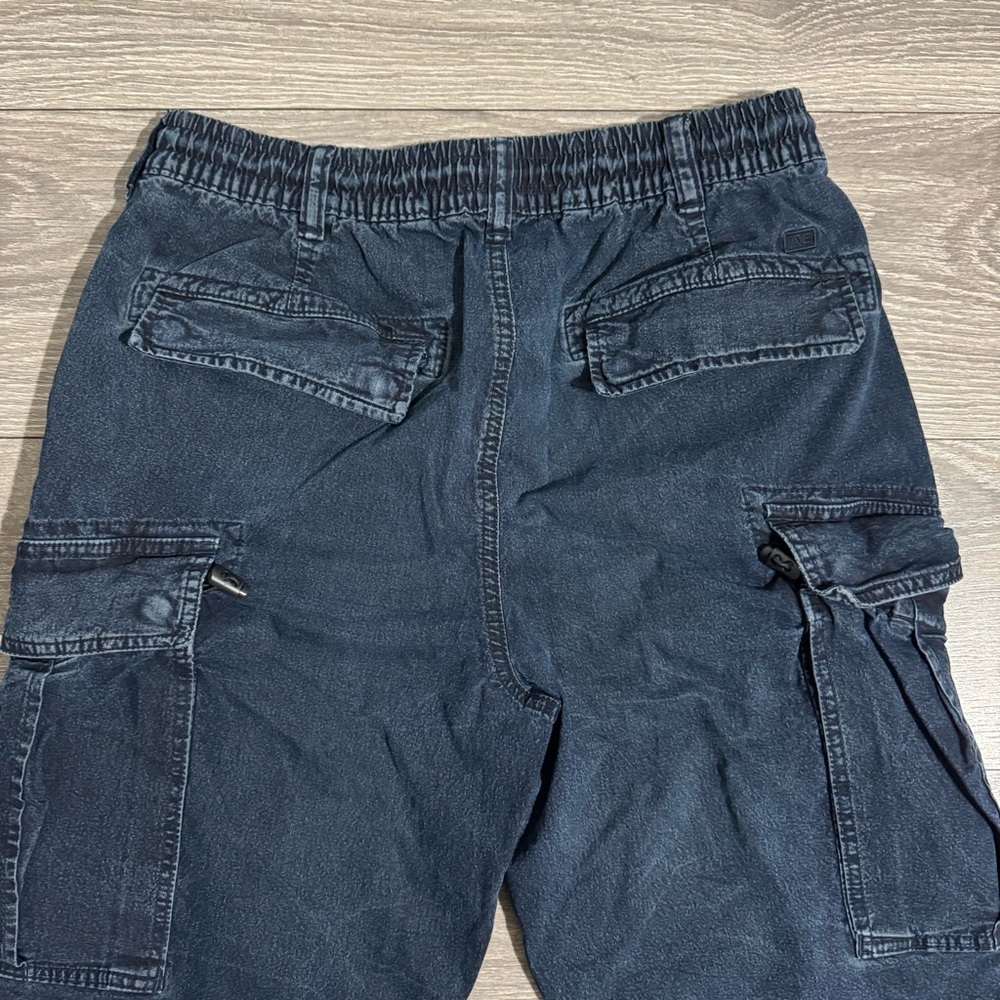 American Eagle Men's Navy Blue Cargo Relaxed Pants Cotton Blend Size Small - Picture 11 of 15